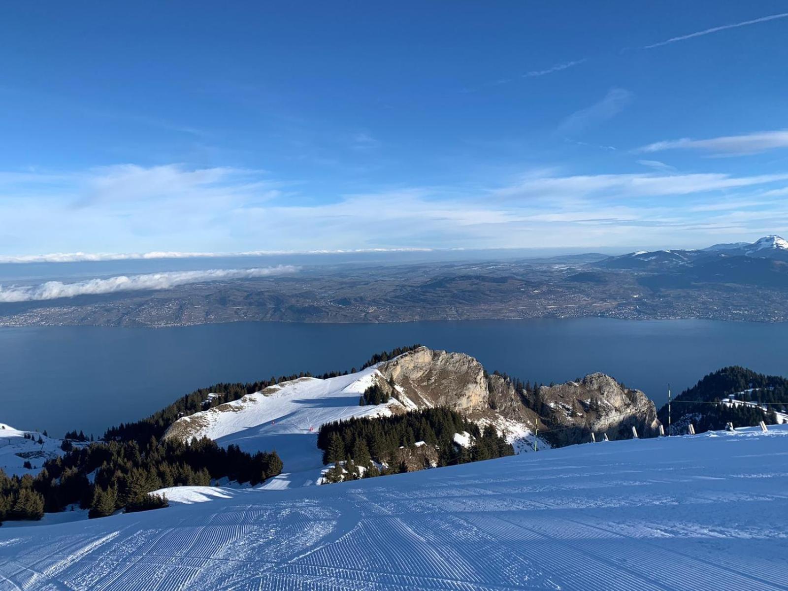 Chalet Les Alpages Vue Panoramique Sur Le Lac Leman Thollon-les-Memises エクステリア 写真