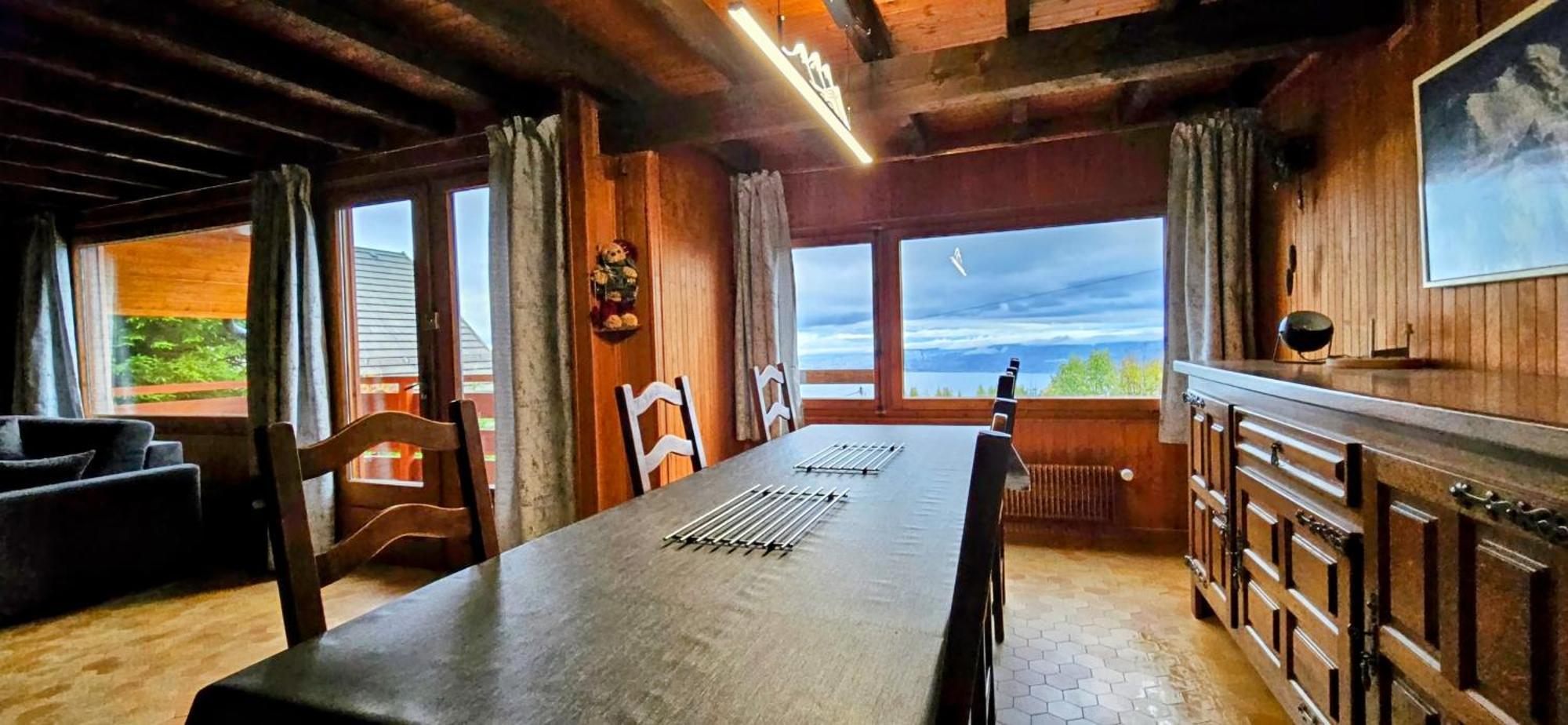 Chalet Les Alpages Vue Panoramique Sur Le Lac Leman Thollon-les-Memises エクステリア 写真